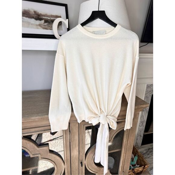 Michelle Mason Tie-front Wool And Cashmere-blend Sweater Women’s Size Medium - Picture 2 of 10